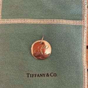 Tiffany Letter K Notes Alphabet Disc Charm Initial